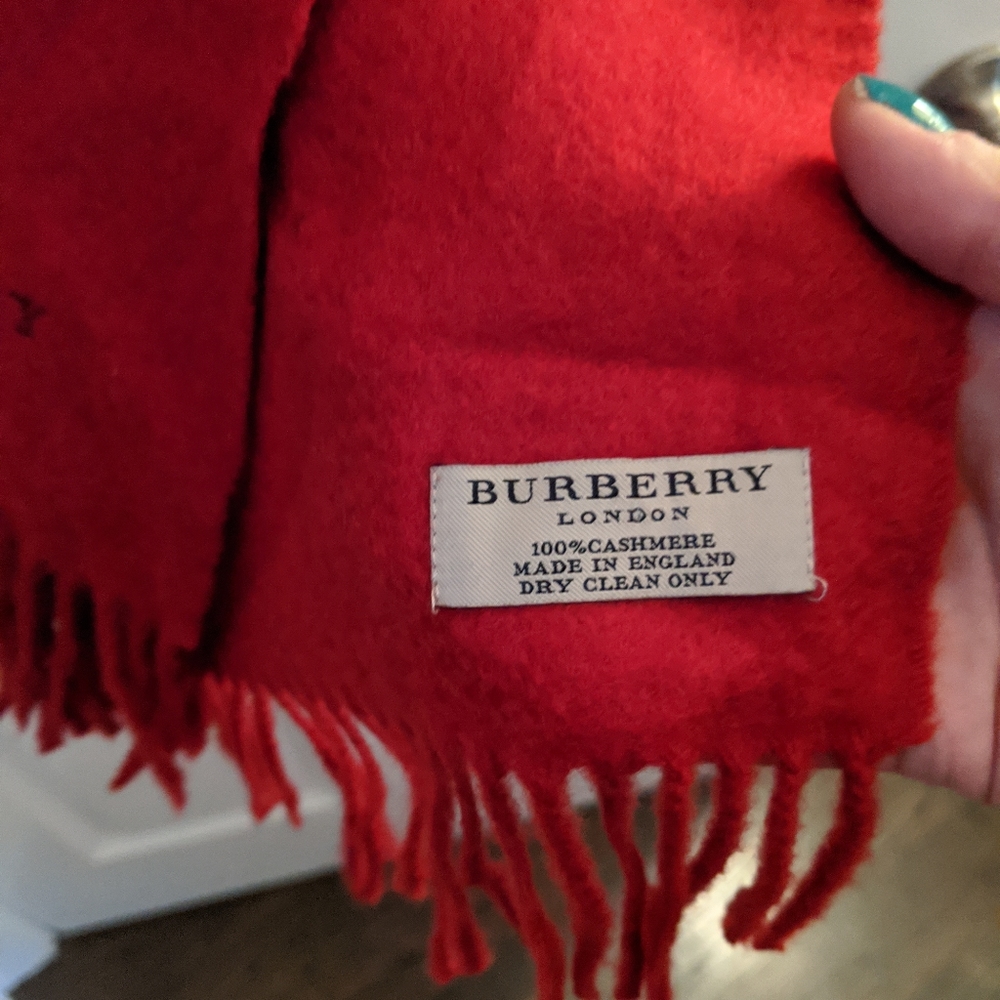 Burberry Cashmere Fringe Scarf